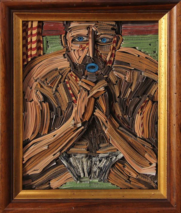 变废为宝:旧书报变成艺术雕塑(图4) 变废为宝:旧书报变成艺术雕塑(图4)